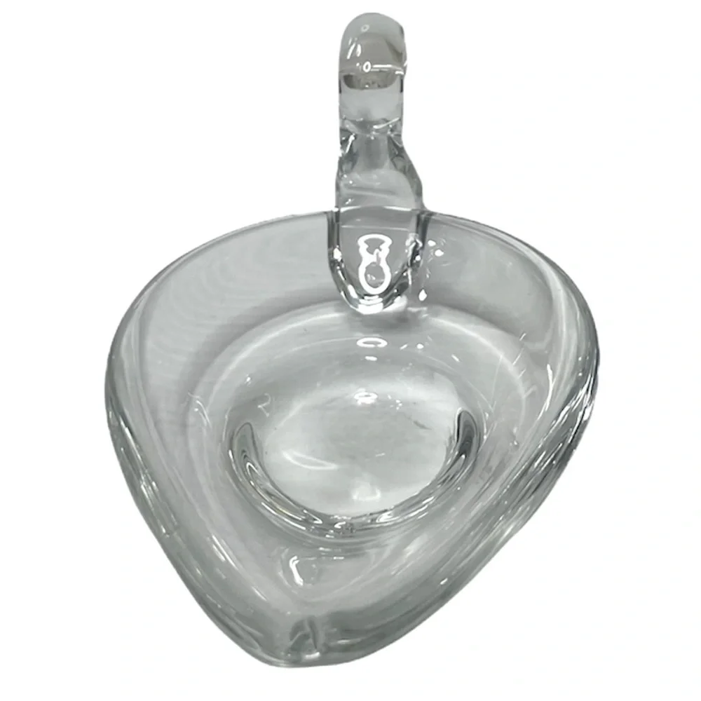 Antique Glass Swan Vintage Hand Blown Glass Swan Antique Vintage Decorative Dish